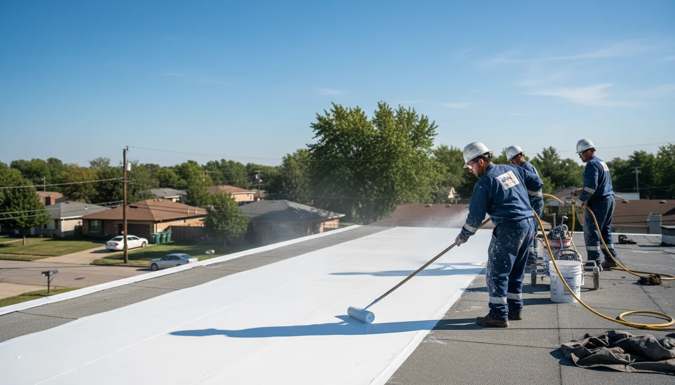 Commercial roof coating in Shipman, IL near me